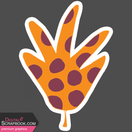 Good Life Nov 21_Sticker- Leaf Orange Brown Dots