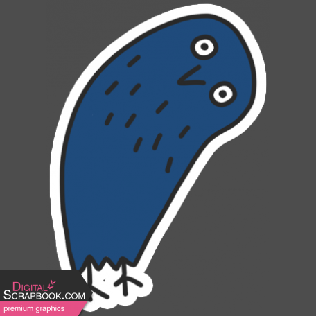 Thanksgiving Stickers & Tape_Owl Sticker- Navy Blue