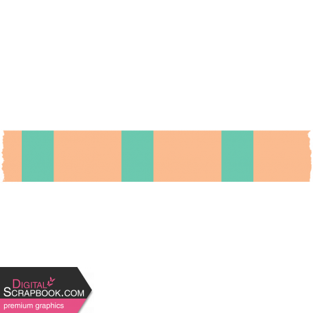 Thanksgiving Stickers & Tape_Washi Tape- Peach Teal Stripe