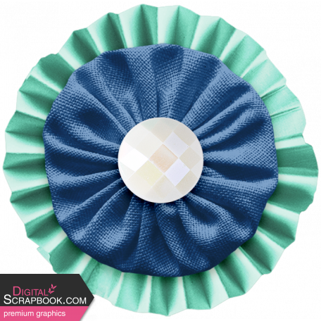 Thanksgiving Elements #2: Flower- Layered Teal Blue White