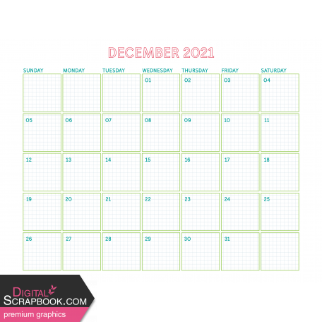 The Good Life: December 2021 Calendars Kit - Planner Calendar