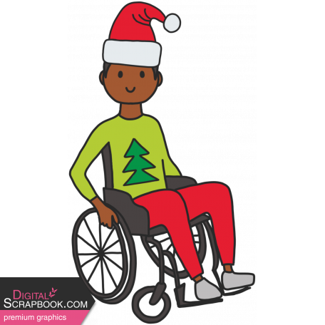 Draw It Kit #2_Christmas Kids 04 Wheelchair