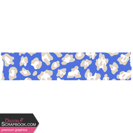 Good  Life: January 2022- Washi Tape Animal Print Blue Tan