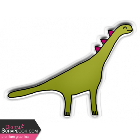 The Good Life: January 2022 Elements - puffy sticker dino