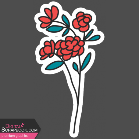 Good Life: February 2022 Stickers And Tags- Roses Sticker 