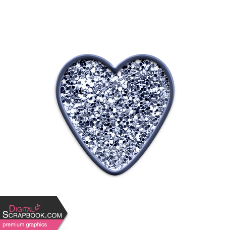 The Good Life: April 2022 Elements - Glitter enamel pin heart 1