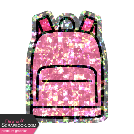GL22 June School's Out Shiny Sticker Backpack 3