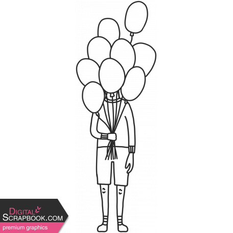 Draw It Templates Kit #8 -  Birthday Kids Template 01