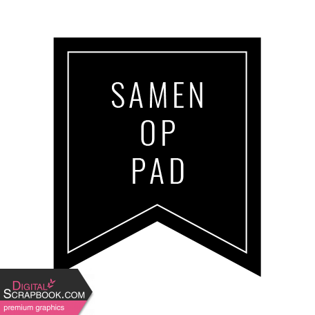 Dutch Black & White Labels Kit #2 - Label 59 Samen op pad