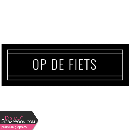 Dutch Black & White Labels Kit #3 - Label 40 Op de Fiets