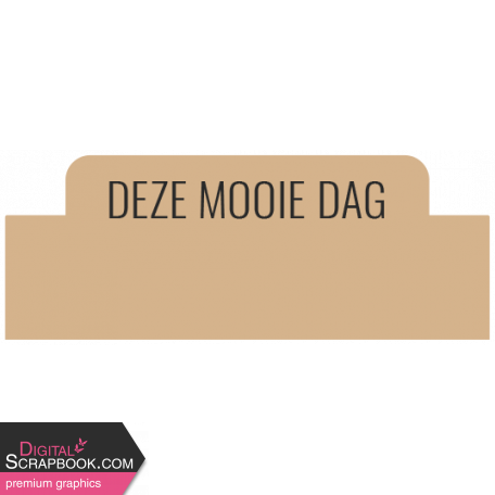 Good Life September 2022: Dutch Label- Deze Mooie Dag (Brown Tab)