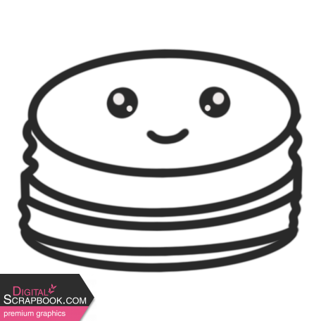 Good Life November 2022: Food Icon Sticker Template- Macaroon 