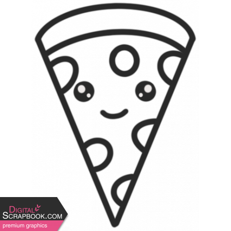 Good Life November 2022: Food Icon Sticker Template- Pizza 