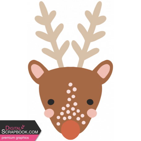 GL22 December Sticker Reindeer