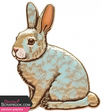 The Good Life: March & April 2023 Easter Mini Kit – Enamel Pin Rabbit