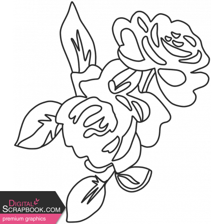 The Good Life: May & June Sticker outline roses template