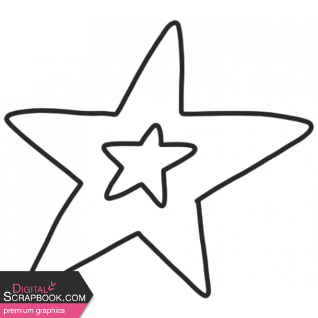 The Good Life: May & June Sticker outline star 2 template