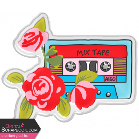 Good Life May & June 2023: Retro Plastic Sticker - Casette Tape