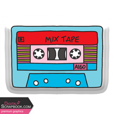 Good Life May & June 2023: Retro Puffy Sticker - Casette Tape