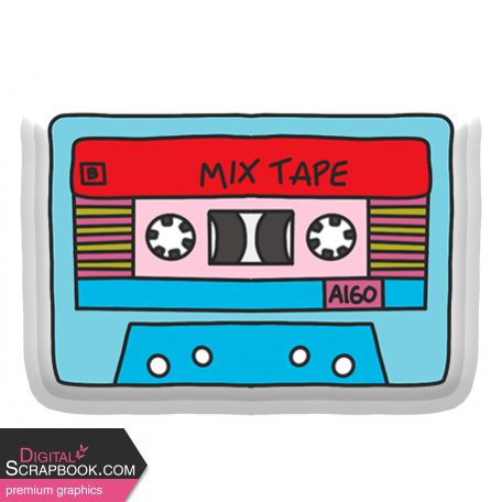 Good Life May & June 2023: Retro Puffy Sticker - Casette Tape