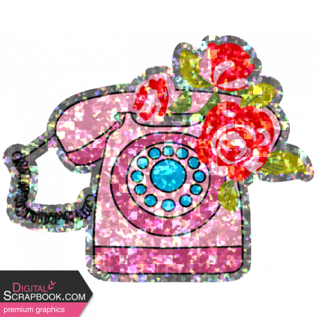 Good Life May & June 2023: Retro Shiny Sticker - Telephone