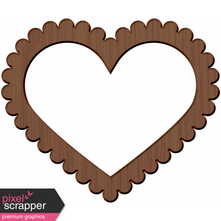 Panda Love Wood Heart Frame 2