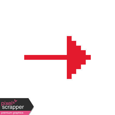 Video Game Valentine Sticker Arrow2 Sm Red