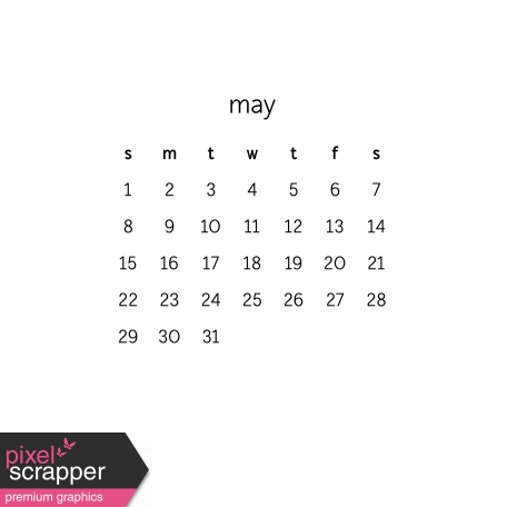 Monthly Calendar Half Letter May 2016