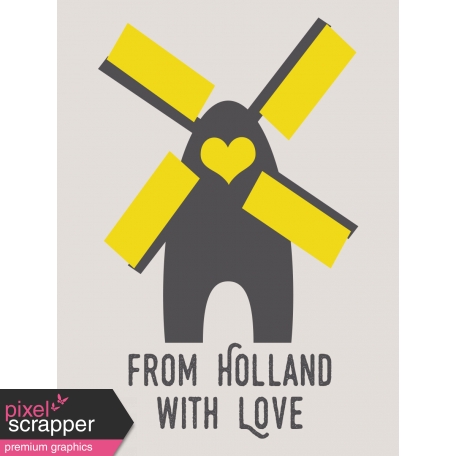 Destination Holland - Journal Cards -3 x 4 From Holland With Love