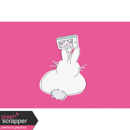 Digital Day - Filler Cards - Rabbit Selfie - 6x4