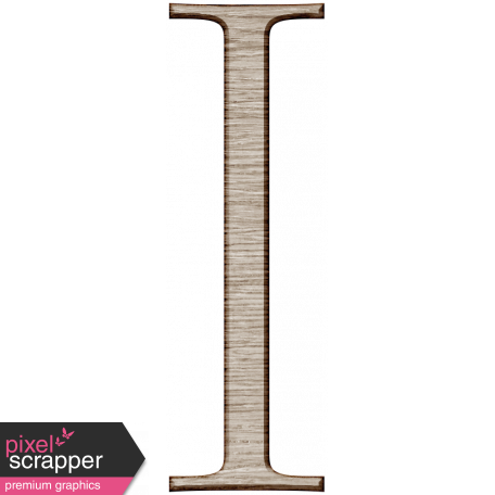 Winter Day Alphas -Uppercase I - Wood Serif