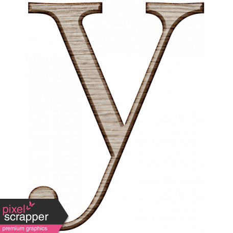 Winter Day Alphas -Lowercase Y - Wood Serif