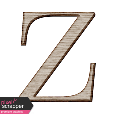 Winter Day Alphas -Lowercase Z - Wood Serif