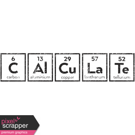 The Mad Scientist - Periodic System Words - Calculate - Stamp