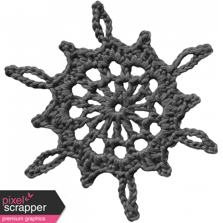 Crocheted Snowflake Template 8