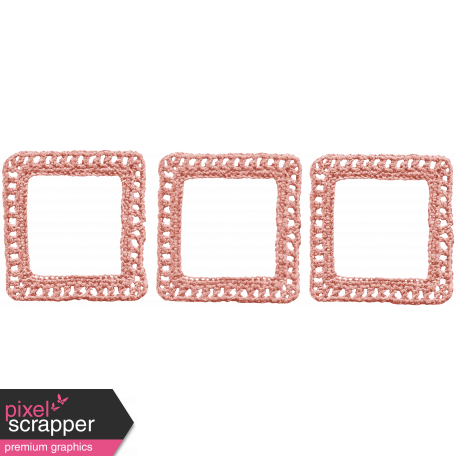 Jane - Elements - Pink Crochet Triple Frame