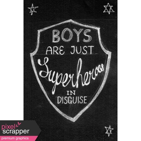 XY - Chalkboard Journal Cards - Boys Are Superheroes - 6x4