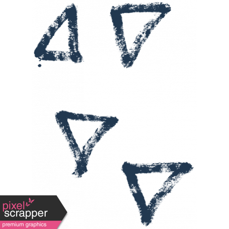 XY - Marker Doodles - Navy Triangles