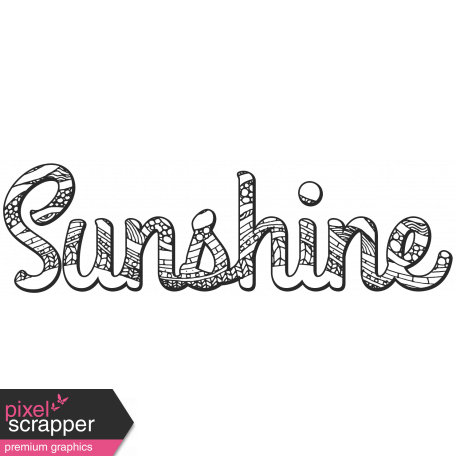 Summer Splash - Word Stamps - Sunshine