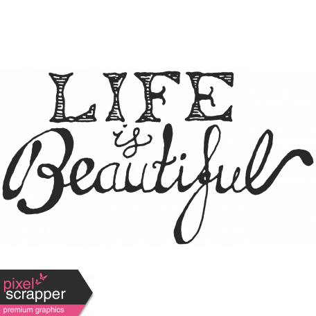 Summer Splash - Word Stamps - Life is Beautiful graphic by