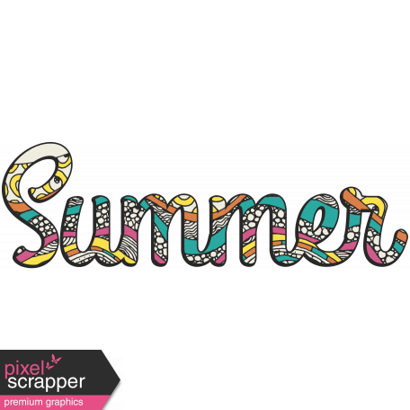 Summer Splash - Textured Word Kit - Summer