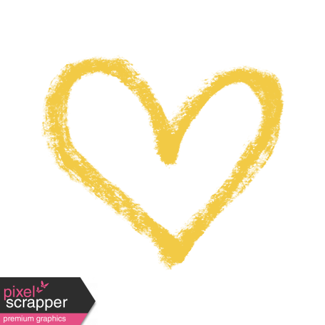 XY - Marker Doodles - Yellow Heart 1