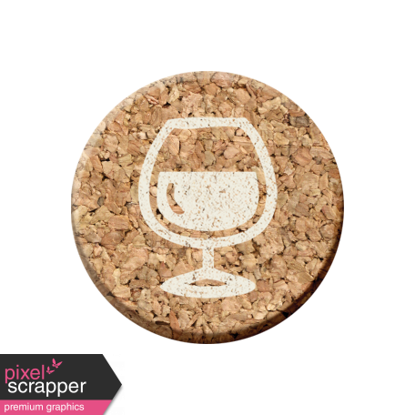 Pour Me A Wine - Elements - Cork Circle Wine Glass Full