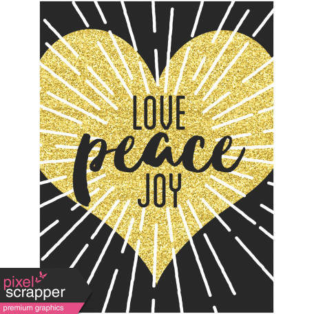 Christmas Day - Journal Cards - Love Joy Peace 3x4