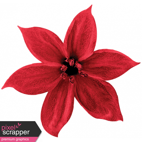 Christmas Day - Elements - Flower 01 - Red