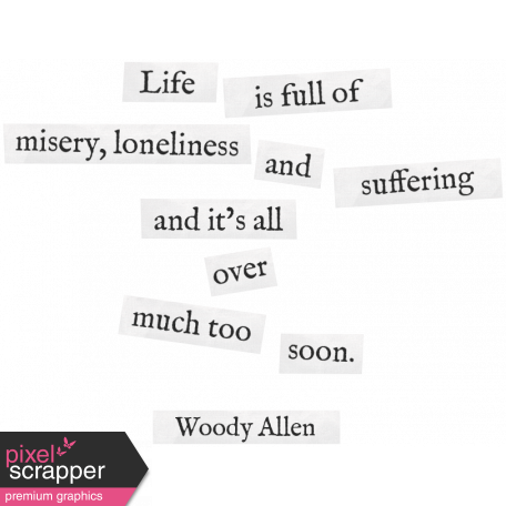 Bad Day - Elements - Word Art - Woody Allen