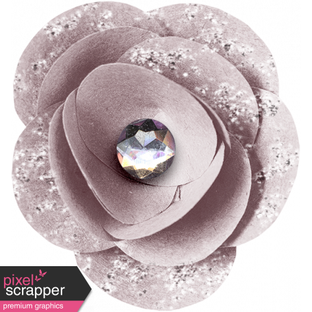 Winter Day Elements - Pink Paper Flower