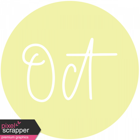 New Day Month Labels - Light Yellow October