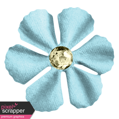 Reflections At Night Kit - Blue Paper Flower With Rhinestone