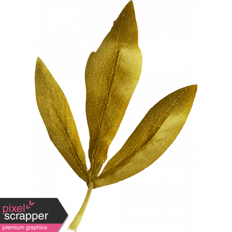 Be Bold Elements - Gold Fabric Flower Leaf